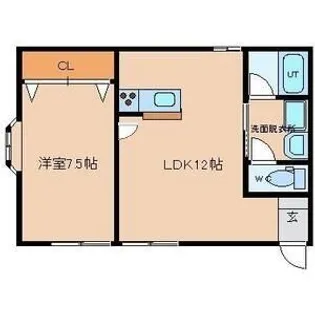 フラッツ・キクチ【2階】の間取り