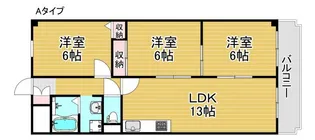 ヴィラスリースター住之江【4階】の間取り