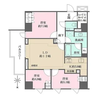 ザ・パークハウス代々木大山【4階】の間取り