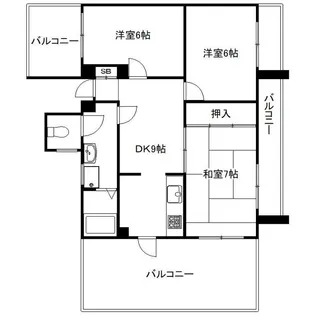 三高カーサアルメディア【4階】の間取り