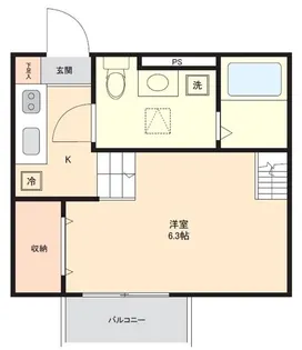 アンビエンテ千葉EAST館【2階】の間取り