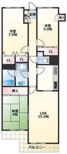 ボヌール天神【2階】の間取り