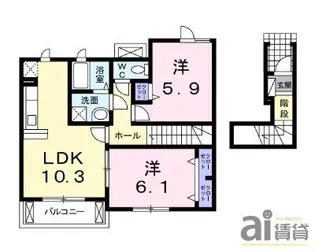 埼玉県新座市畑中2【アパート】の間取り