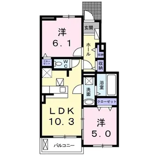 千葉県我孫子市湖北台9【アパート】の間取り