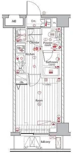 プレミアムキューブ広尾【6階】の間取り