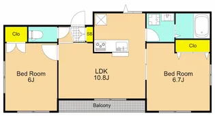 グリュネハイム【3階】の間取り