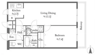 プレール・ドゥーク新宿中落合【4階】の間取り