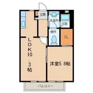 ドリームパレス蘇我【1階】の間取り