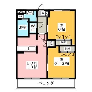 SANTA PLACE 弐番館【1階】の間取り