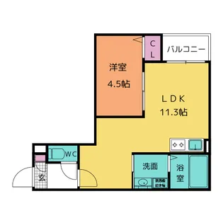 JACK URASATOI【1階】の間取り