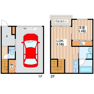 Garage Villa Shivers Bの間取り