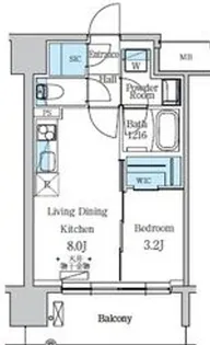 デュオフラッツ仙台木町通リネア【12階】の間取り