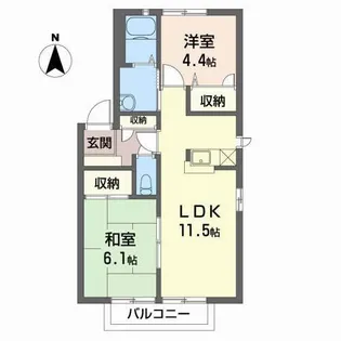 レジェンド A棟【2階】の間取り