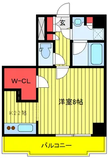 ポラールノースウイング【1階】の間取り