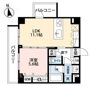B CITY APARTMENT IKEBUKURO WEST【6階】の間取り