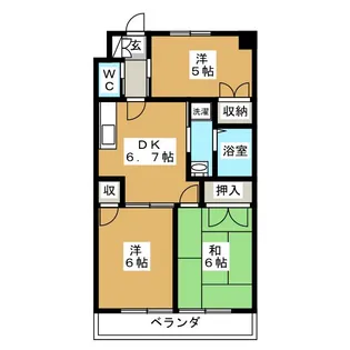 ベストノーン榎【1階】の間取り