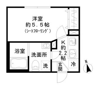 STRIPES東大井【1階】の間取り