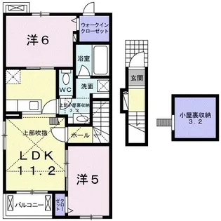 カーサアヴァンツァートモルフォ【2階】の間取り