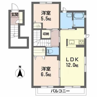 エタンリジェール A棟【2階】の間取り