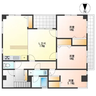 紅葉丘郵便局【3階】の間取り