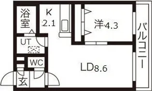 UKURUHILLS(ユクルヒルズ)【4階】の間取り