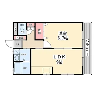 コスモ天神山【1階】の間取り