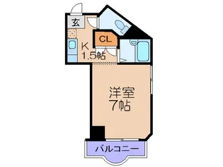 松籟ファミ-ルビル玉川【4階】の間取り