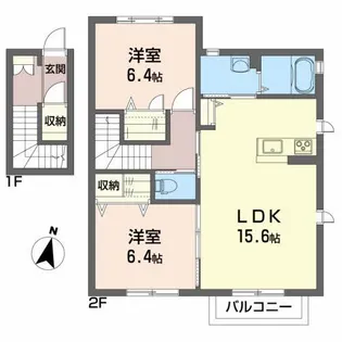 安齋ハイツIII【2階】の間取り