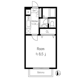 フォンティーヌ・シャンテ【2階】の間取り
