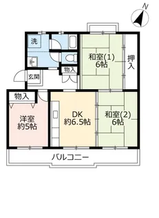 URグリーンタウン槇島【2階】の間取り