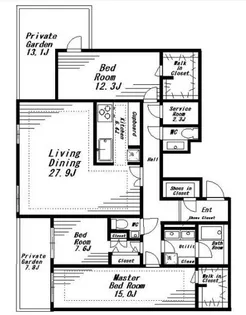 Beverly Homes 青葉台 ビバリーホームズ青葉台【1階】の間取り