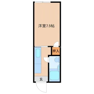 コーポ井小萩【1階】の間取り