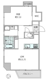 リュイール大井町【7階】の間取り