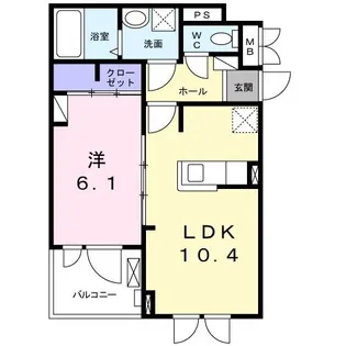 ウッドパーク林間 B【2階】の間取り