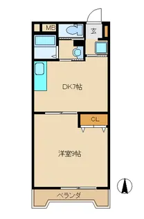 ラ・セゾンIMM【2階】の間取り