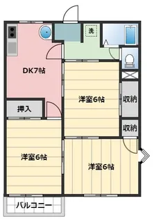タウニィ西伝寺【1階】の間取り