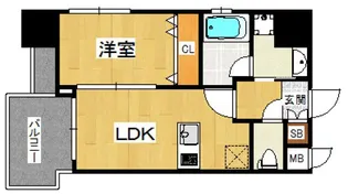プライムアーバン博多【7階】の間取り