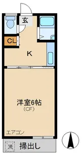 ハイツローズマロー【1階】の間取り