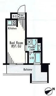 レジディア市谷薬王寺【5階】の間取り
