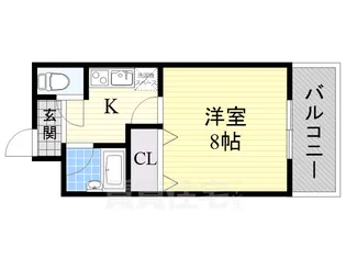 メゾネット高槻【1階】の間取り