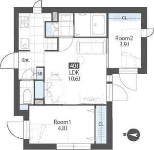 SUCCEED RESIDENCE KAMEIDO【4階】の間取り