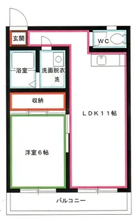 レジデンスさとう【2階】の間取り