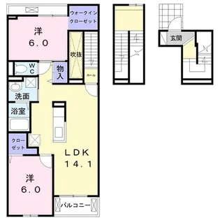 セイバリーII【3階】の間取り