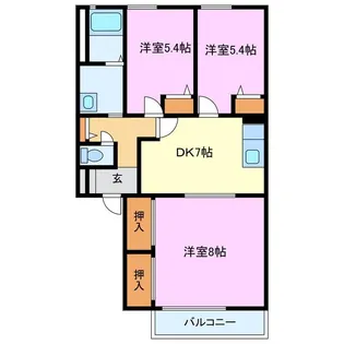 グランメール裾野【1階】の間取り
