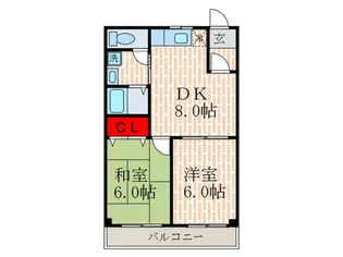 レジデンス伏見【1階】の間取り