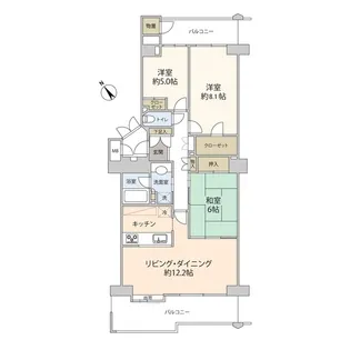 桂パークハウス東街区参番館【9階】の間取り