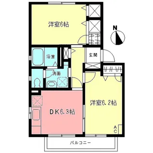 アゼリアコート【2階】の間取り