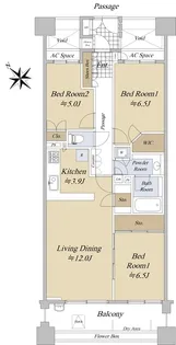 グランアルト加賀【10階】の間取り