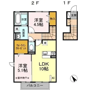 パストラル B【2階】の間取り