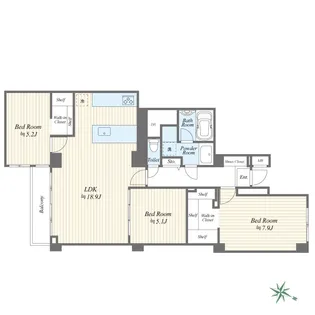 戸山マンション【5階】の間取り